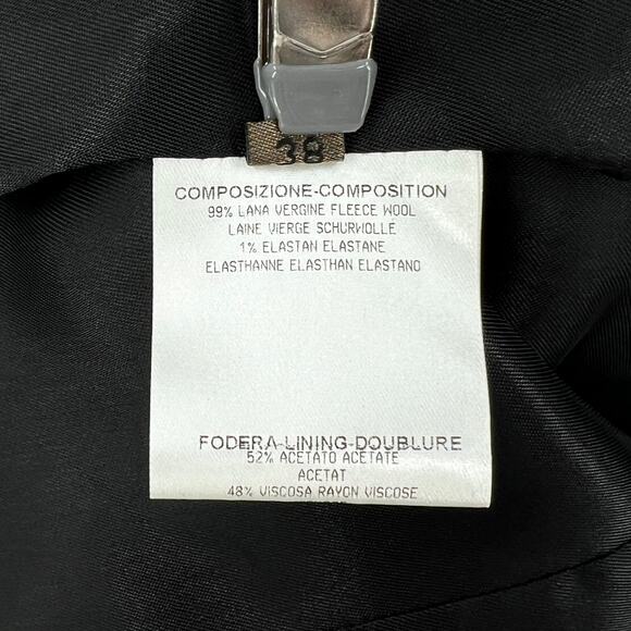 ALEXANDER MCQUEEN Wool Sheath Dress Womens 38 Black Pockets Elbow Sleeve Pencil - Picture 11 of 16